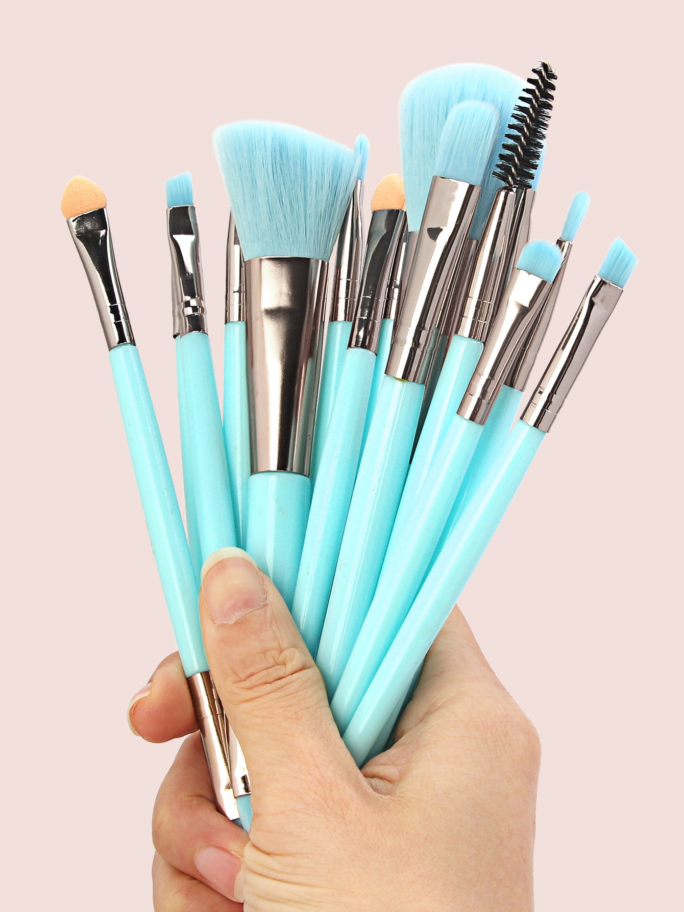 Kit Escova de Maquiagem Fluorescente, Pincel para Blush, Sombra- Luxo Premium