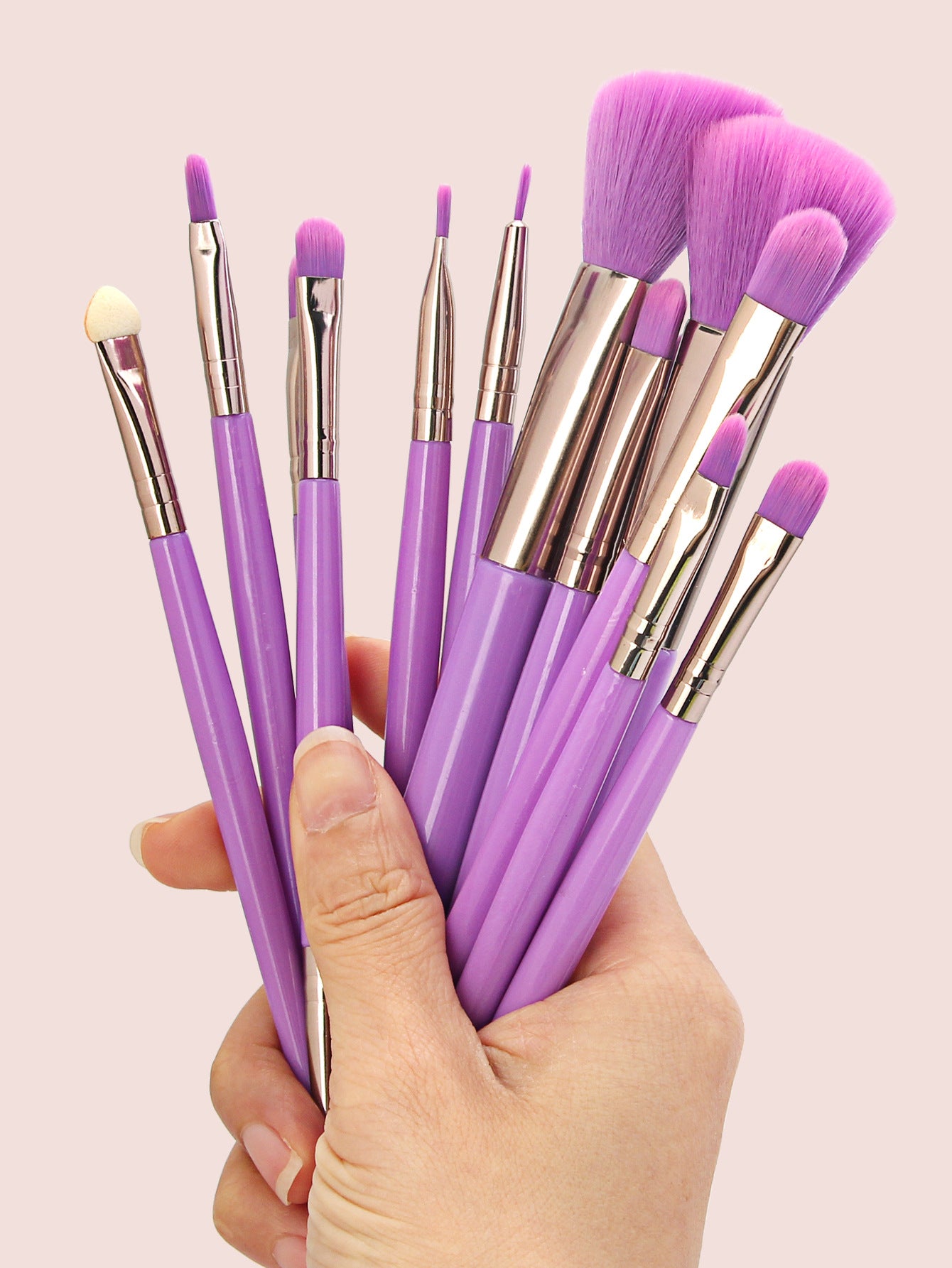 Kit Escova de Maquiagem Fluorescente, Pincel para Blush, Sombra- Luxo Premium