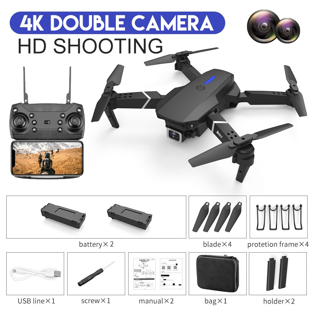 Drone Kbdfa E88 Pro 4K 2022 wifi -Luxo Premium