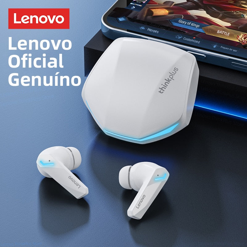 Fone de Ouvido Lenovo GM2 Pro sem Fio com Microfone, Bluetooth 5.3- Luxo Premium