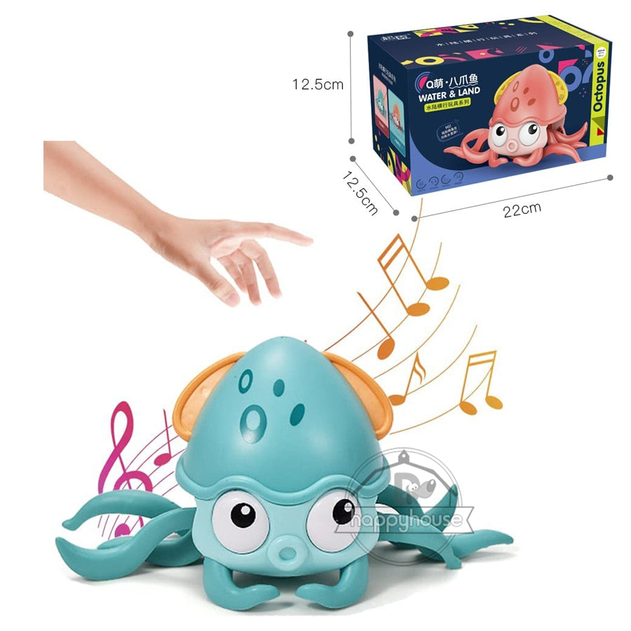 Brinquedo  Caranguejo e Polvo  para Bebê, Brinquedos Musicais - Luxo Premium