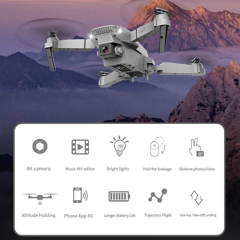 Drone Kbdfa E88 Pro 4K 2022 wifi -Luxo Premium