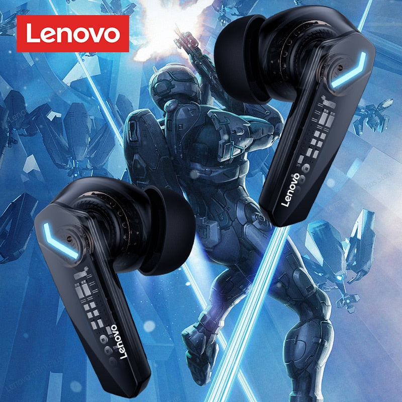 Fone de Ouvido Lenovo GM2 Pro sem Fio com Microfone, Bluetooth 5.3- Luxo Premium